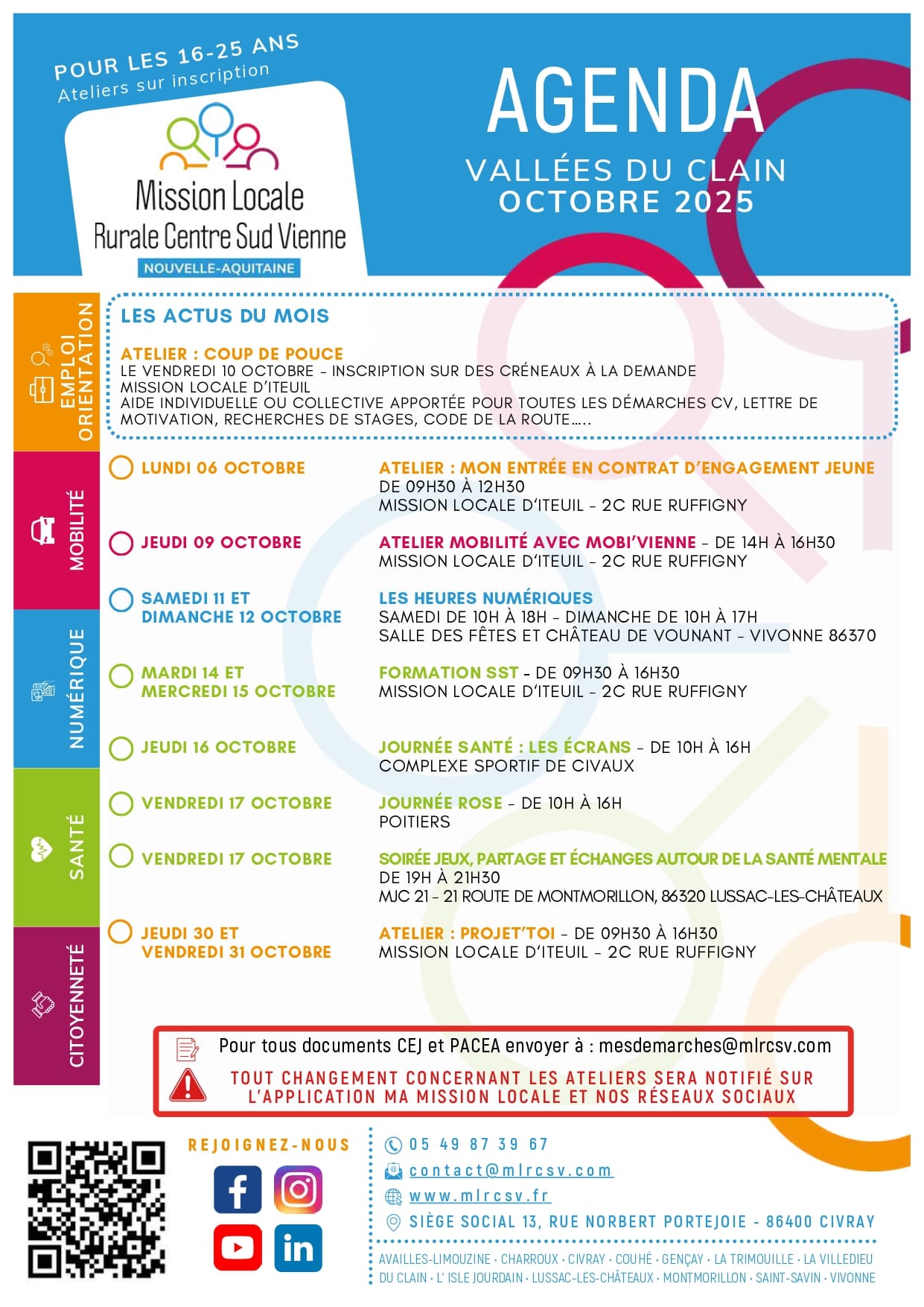 AGENDA - VALLEES DU CLAIN octobre